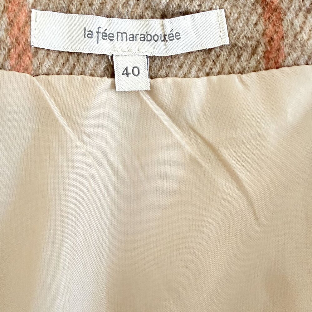 La Fee Maraboutee Wool Blend Windowpane Coat - Picture 10 of 12